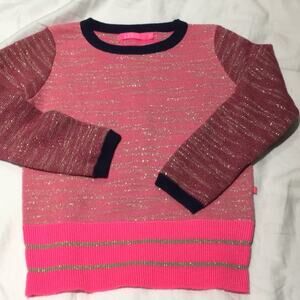 Lebig Navy pink gold sweater 3-4 nwot